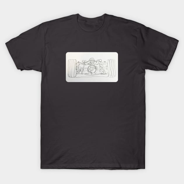 Historic Formula 1 race car drawing T-Shirt by motivo design works